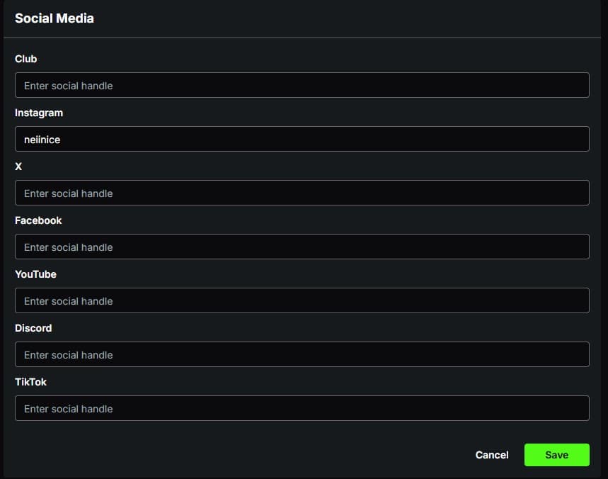 Add social links